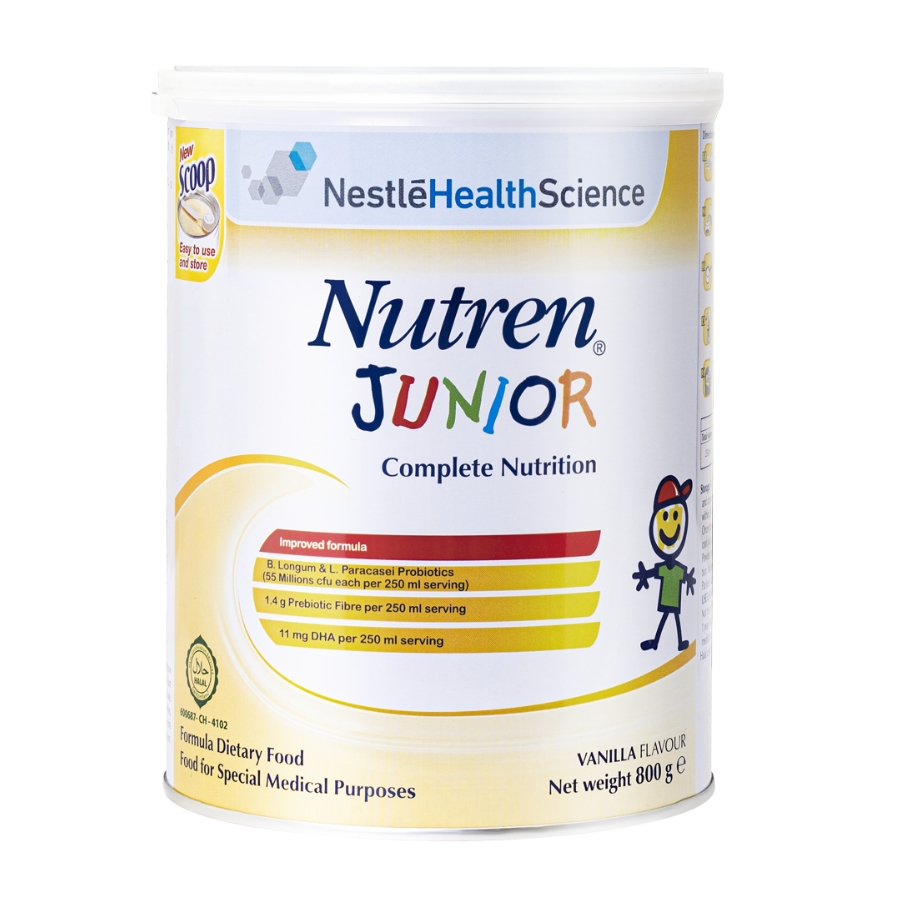 Sữa bột Nutren Junior cung cấp dinh dưỡng cho trẻ từ 1-10 tuổi (800g)