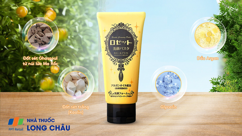 Rosette Face Wash Pasta Ghassoul Bright 2