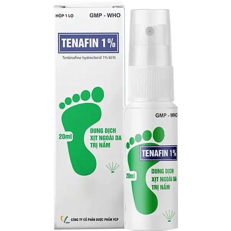 Dung dịch xịt Tenafin 1% VCP điều trị trường hợp nhiễm nấm ngoài da (20ml)