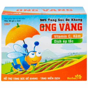 Thực phẩm bảo vệ sức khỏe siro tăng sức đề kháng Ong Vàng (hộp 30 gói)