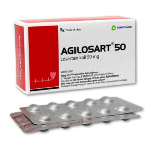 Thuốc Agilosart 50 Agimexpharm điều trị tăng huyết áp (4 vỉ x 10 viên)