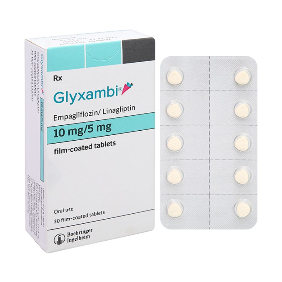 Thuốc Glyxambi 10mg/5mg Boehringer điều trị đái tháo đường tuýp 2 (3 vỉ x 10 viên)