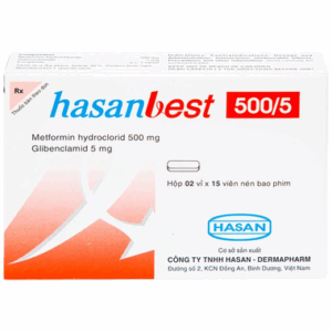 Thuốc Hasanbest 500/5 trị đái tháo đường tuýp 2 (2 vỉ x 15 viên)