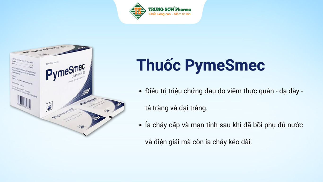 Pymesmec điều trị tiêu chảy cấp