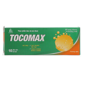 Viên sủi Tocomax hương cam – bổ sung vitamin tổng hợp, tăng đề kháng (10 viên)