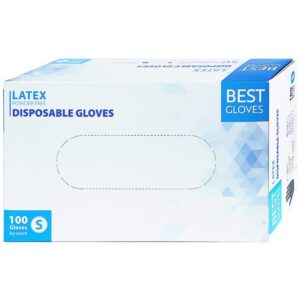 Găng tay cao su y tế không bột phủ Latex Powder Free Disposable Best Gloves size S (100 cái)