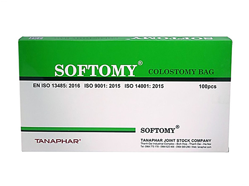 SOFTOMY COLOSTOMY BAG TANAPHAR 100PCS SIZE 60 - TÚI HẬU MÔN NHÂN TẠO
