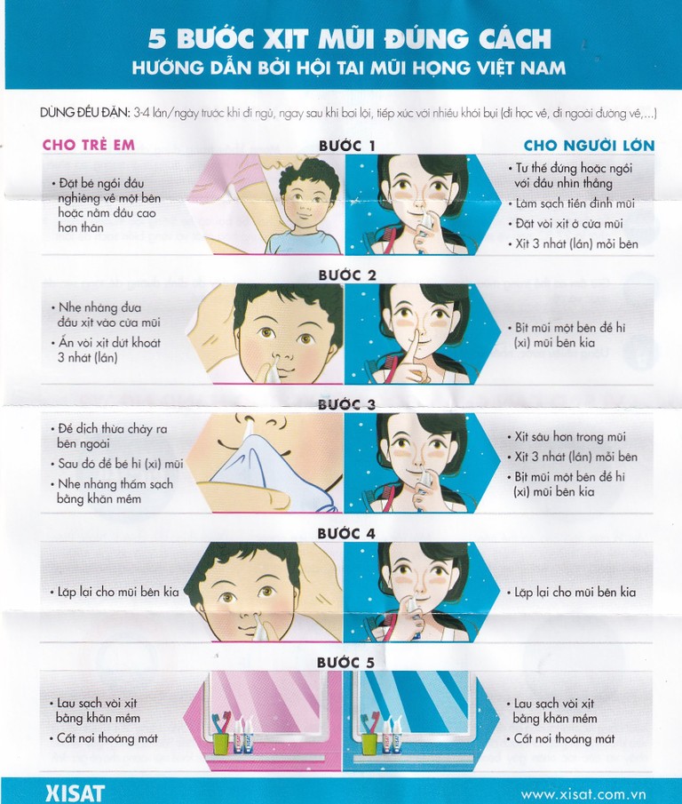 Xịt mũi nước biển sâu Xisat 75ml xịt sạch thông mũi dùng cho trẻ em